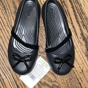 Crocs Lona Bow Cham Flats